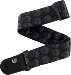 D'addario 50TB00 Woven Koponya mintás Fekete Gitárheveder