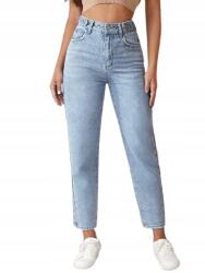 Shein Farmer Mom Jeans, magas kopásállóság, Size XS, 100% pamut