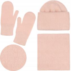 Majka Női Szett Téli Őszi Majka Sál Sapka Kesztyű Sárgabarack (Miskanta +BF 32+V-17 SD49A morela 49016)