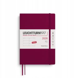 Leuchtturm1917 heti naptár A5 szint, puhafedeles, Port Red, 20 (372738)