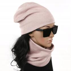 Majka Rózsaszín Női Téli Sapka Szett Dupla Varrású Viszkóz
