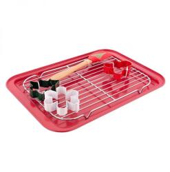 Altom Design Karácsonyi sütemény készítő szett fém tálcával és spatulával - 6 darabos (IMO-ALT-0208015481-331089)