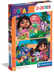 Clementoni Dóra, a felfedező Garden 2x20 db-os puzzle Clementoni (24827)