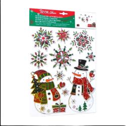  Karácsonyi matrica hóember, színes kivitel 27, 5x34, 5cm (1245109)