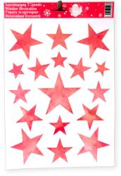  Karácsonyi ablakmatrica csillag rózsaszín 20x27cm (12433721)