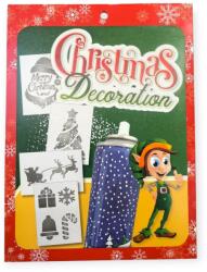  Karácsonyi ablak dekoratív figura sablonok - 4 db, 21x20 cm (1021539)