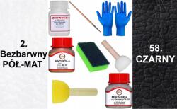 Renoskór Bőrfelújító Készlet Kormányhoz Átlátszó Lakk Félmatt Fekete Festék