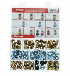 EinParts Automotive Szegecsanya Készlet Acél És Alumínium Szegecsanya M4-M8 140 Db (EPCRC84)