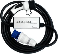 inChaNet SPARK LINE 32 Elektromos Autó Állítható Otthoni Töltő - (1x32A) 7, 4kW - 5m Type2 Kábellel - evplug