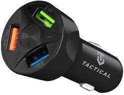 Tactical autós töltő 3xUSB QC 3.0 7A - fekete