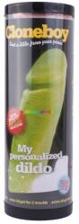 Cloneboy Dildo-Kit Flesh pénisz szobor öntő szett, pénisz klónozó, zöld, szilikonból, sötétben világít