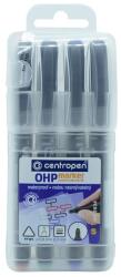 Centropen Alkoholos marker készlet, 0, 3mm, S OHP Centropen 2634, 4 klf. szín