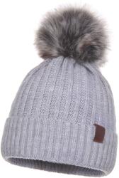 Majka Női Őszi-téli Sapka Meleg Pomponnal Szürke-szürke
