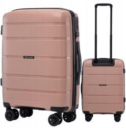 Wings Kis kézipoggyász Tsa Wings Kabinos bőrönd repülőgéphez, kemény (HWF02-S-R.GOLD)