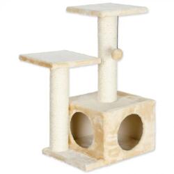 TRIXIE Macska kaparófa, dupla házikó, bézs, 71cm magas, plüss huzat, szizál oszlop (TX-43771)