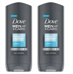 Dove Men Clean Comfort Hidratáló tusfürdő férfiaknak 400ml x2