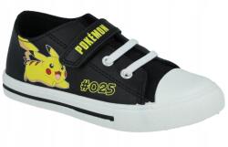  Fekete tépőzáras tornacipő fehér Pikachu talp nyári tornacipő R27 (PO000079)
