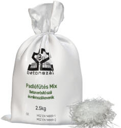 Fit Life Hungary Kft Padlófűtés Mix. 2.5 kg/zsák. Beton erősítő szál és mikroszál keverék - 1m3 padlófűtés betonlemez megerősítéséhez