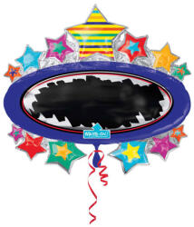  Black Board Star fólia lufi 78 cm