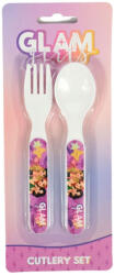  Glam Girls Team műanyag evőeszköz készlet - 2 darabos
