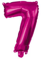  Rózsaszín Hot Pink 7-es szám fólia lufi 95 cm
