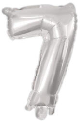  Ezüst Silver 7-es szám fólia lufi 95 cm