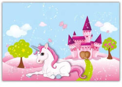  Unikornis Castle papír asztalterítő 120x180 cm FSC