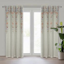 Takoy Draperie CARA în stil eco decorată cu flori delicate 140 x 250 cm