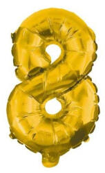  Arany Gold mini 8-as szám fólia lufi 33 cm