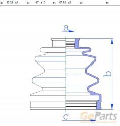 JPN 50P3005JPN Féltengely Gumiharang