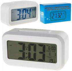 SD Digitális Ébresztőóra Nagy LCD Kijelzővel, Hőmérővel, Naptárral, Asztali, Szundi Funkció (AP29)