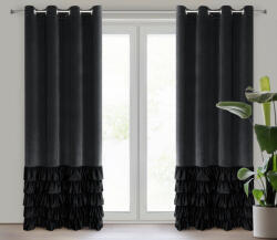 Takoy Draperie CARLI din catifea decorată cu volane fine 140 x 250 cm