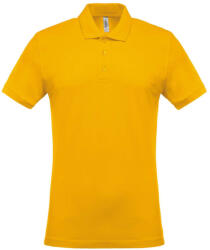 Kariban Férfi galléros piké póló, rövid ujjú, Kariban KA254, Yellow-4XL (ka254ye-4xl)