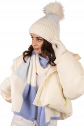 Majka Meleg Téli Szett Női Sapka Pompon Sál Kesztyű Ajándék