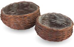  Virágkötészeti fonott tál bélelt 2db/szett 6/# 30*15cm, 25*12cm