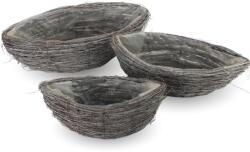  Fonott inda csónak tál 3db/szett 4/#