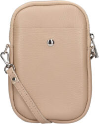 Italia Női bőr kézitáska mobiltelefonhoz és iratokhoz Italia Monea - bézs