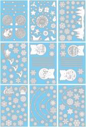 UMA Karácsonyi Dekoráció Ablakmatrica Lakberendezés 9 Lap 200 Db (0CLTNT2LR)