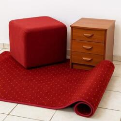 Látvány Textil Bordó apró mintás kész szőnyeg 80x350cm