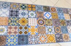 Látvány Textil Konyhai vagy folyosó szőnyeg Mozaik színes 100x200cm
