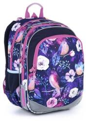 Topgal ergonomikus iskolatáska hátizsák ELLY - Lila virágok (ELLY 21004) - iskolataskawebshop