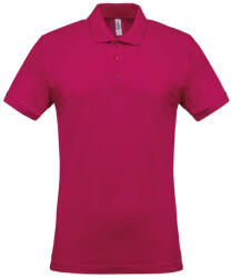 Kariban Férfi galléros piké póló, rövid ujjú, Kariban KA254, Fuchsia-3XL (ka254fu-3xl)