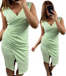  Ruha Midi Boríték Pisztácia Elegáns Fodros Színek méret 40