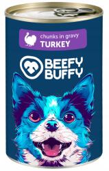 Beefy buffy Konzerv kutyáknak Pulykadarabok szószban, 68% hústartalom, 415g