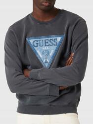 GUESS Eredeti Hosszú Ujjú Pulóver Kerek Nyakkivágással Márkanév Grafit XL