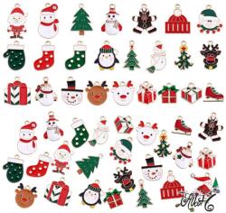  Karácsonyi zománc medál szett (50db)