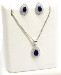 Díszített Csepp DÍSZÍTETT CSEPP ezüst szett (kék) (2025110511)