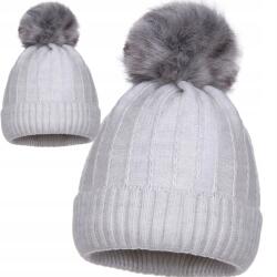 Majka Női Téli Sapka Téli Pomponnal Pompon Kötött Szürke Majka