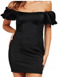 GUESS Fekete Ruha, Size S, mini, nyitott vállakkal, buffokkal, poliészter