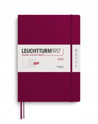 Leuchtturm1917 heti naptár A4+, keményfedeles, bordó, 2026 (372641)